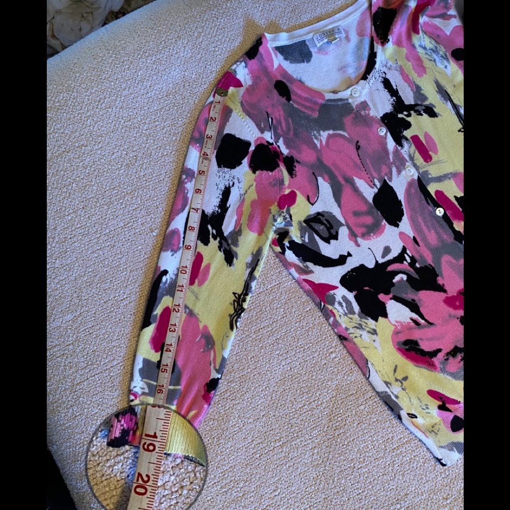 Joseph A Pink and Black Cardigan Sweater - Picture 4 of 9
